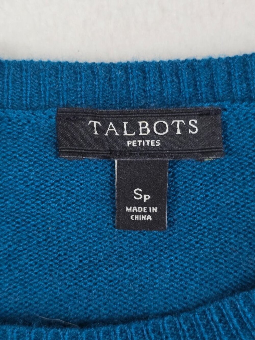 Talbots Petites Hedgehog Lightweight Kawaii Sweater Small Blue Wool Blend - Picture 2 of 5